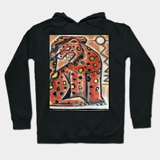 Red Jaguar illustration Hoodie